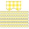 Yellow Gingham Scalloped Border Trim, 35 Feet Per Pack, 6 Packs